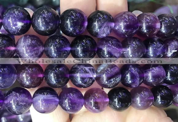 FLBS31 15 inches 12mm round purple fluorite beads wholesale