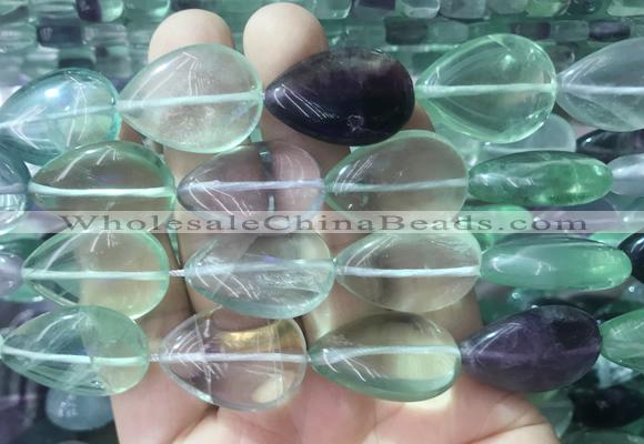 FLBS45 15 inches 18*25mm teardrop fluorite beads wholesale