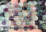 FLBS63 15 inches 10mm carved plum blossom fluorite gemstone beads wholesale