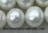 FWP104 15 inches 9mm - 10mm potato white freshwater pearl strands