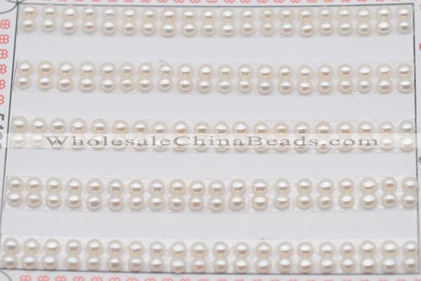 FWP450 half-drilled 3-3.5mm bread freshwater pearl beads