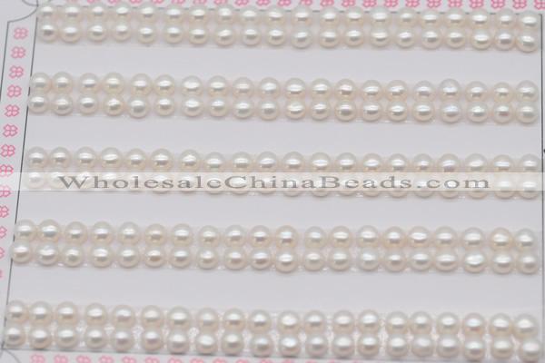 FWP451 half-drilled 3.5-4mm bread freshwater pearl beads