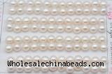FWP457 half-drilled 6.5-7mm bread freshwater pearl beads