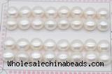 FWP466 half-drilled 11-11.5mm bread freshwater pearl beads