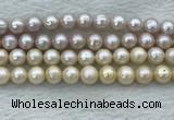 FWP93 15 inches 8mm - 9mm potato purple freshwater pearl strands