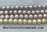 FWP94 15 inches 8mm - 9mm potato purple freshwater pearl strands