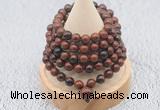 GMN1131 Hand-knotted 8mm, 10mm mahogany obsidian 108 beads mala necklaces