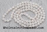 GMN431 Hand-knotted 8mm, 10mm faceted tibetan agate 108 beads mala necklaces