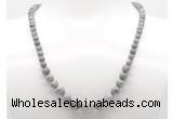 GMN7304 grey picture jasper graduated beaded necklace & bracelet set