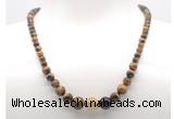 GMN7331 yellow tiger eye graduated beaded necklace & bracelet set
