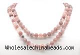 GMN8023 18 - 36 inches 8mm, 10mm strawberry quartz 54, 108 beads mala necklaces