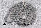 GMN911 Hand-knotted 8mm, 10mm matte grey picture jasper 108 beads mala necklaces