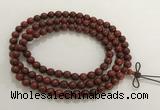 GNBS33 10mm red sandalwood 108 mala beads wrap bracelet necklace