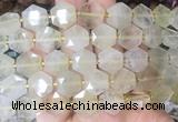 HABS20 15 inches 12mm faceted hexagon lemon quartz beads wholesale
