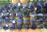 HABS31 15 inches 12mm faceted hexagon sodalite beads wholesale