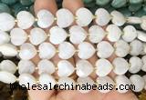HGBS127 15 inches 12mm faceted heart white moonstone beads wholesale