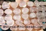 HGBS136 15 inches 15mm heart Rose quartz beads wholesale