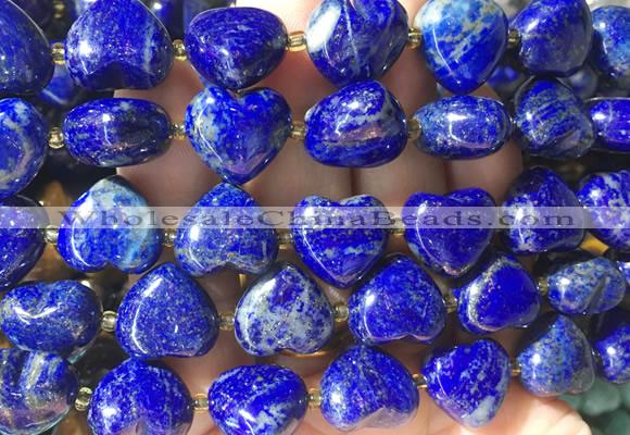HGBS141 15 inches 15mm heart Lapis lazuli beads wholesale