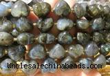 HGBS142 15 inches 15mm heart Labradorite beads wholesale