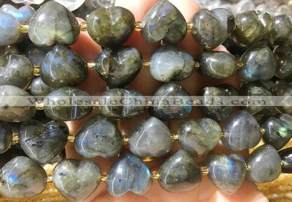 HGBS142 15 inches 15mm heart Labradorite beads wholesale