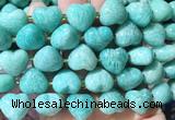 HGBS144 15 inches 15mm heart Amazonite beads wholesale
