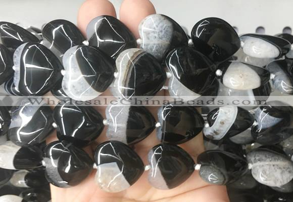 HGBS153 15 inches 20*20mm heart Agate gemstone beads wholesale