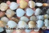 HGBS39 15 inches 20mm heart colorful amazonite gemstone beads wholesale
