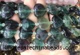 HGBS98 15 inches 20mm heart fluorite beads wholesale