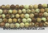 LEBS03 15 inches 8mm round lemon turquoise beads wholesale