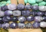 LPBS22 15 inches 12*16mm - 13*18mm faceted nuggets lepidolite beads