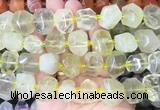 LQBS01 15 inches 12*16mm - 13*18mm faceted nuggets lemon quartz beads