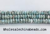 LRBS11 15 inches 7*12mm rondelle larimar gemstone beads wholesale