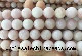 LSBS1004 15 inches 18mm round morganite gemstone beads wholesale