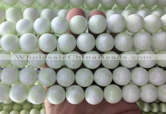 LSBS1008 15 inches 14mm round lemon turquoise gemstone beads wholesale