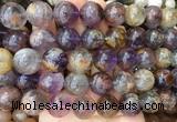 LSBS101 15 inches 16mm round purple phantom quartz beads wholesale