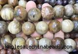 LSBS110 15 inches 20mm round wooden jasper gemstone beads wholesale