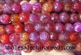 LSBS139 15 inches 16mm faceted round agate gemstone beads wholesale