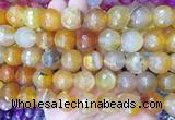 LSBS141 15 inches 16mm faceted round agate gemstone beads wholesale