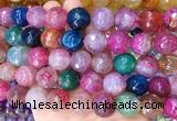 LSBS143 15 inches 16mm faceted round agate gemstone beads wholesale