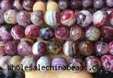 LSBS147 15 inches 18mm faceted round agate gemstone beads wholesale