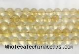 LSBS159 15 inches 16mm round crackle citrine gemstone beads wholesale