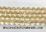 LSBS162 15 inches 16mm faceted round citrine gemstone beads wholesale