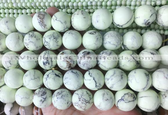 LSBS164 15 inches 16mm round Lemon turquoise beads wholesale