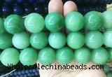 LSBS179 15 inches 20mm round dyed green aventurine gemstone beads wholesale