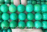 LSBS187 15 inches 20mm round yellow green howlite turquoise beads wholesale