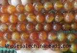 LSBS192 15 inches 16mm round red agate gemstone beads wholesale