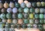 LSBS196 15 inches 16mm round india agate gemstone beads wholesale