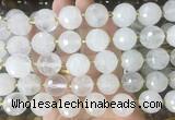 LSBS212 15 inches 16mm faceted round Angola crystal quartz beads wholesale