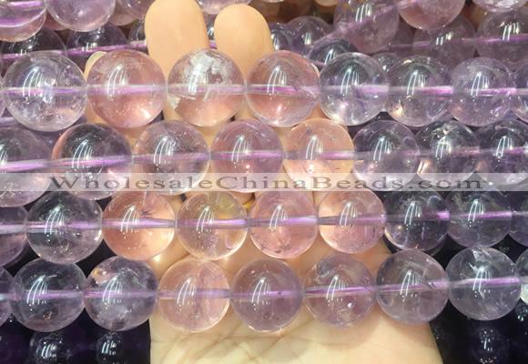 LSBS225 15 inches 18mm round Light amethyst gemstone beads wholesale