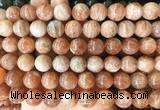 LSBS234 15 inches 14mm round golden sunstone gemstone beads wholesale